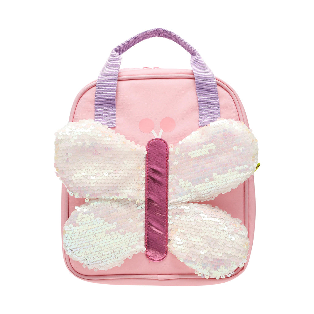 Colorful Butterfly Print Lunch Bag Cute Animal Vintage Lunch Box