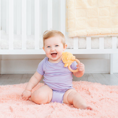 chick plush wooden teether