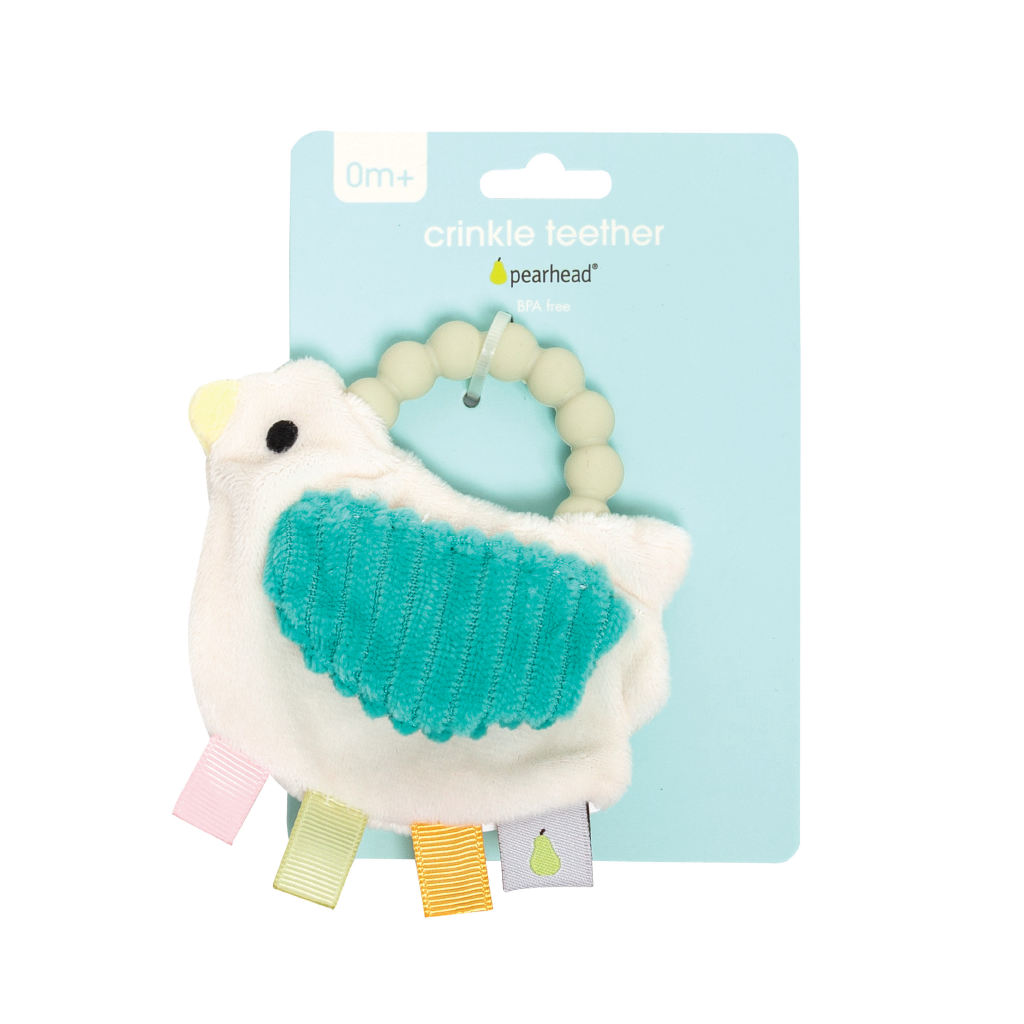 bird silicone crinkle teether