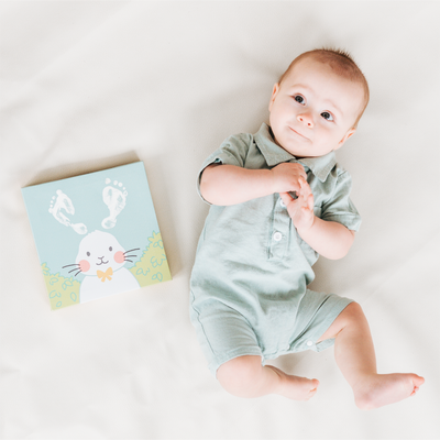 my first easter baby's print canvas