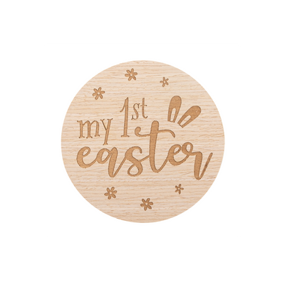 my first easter wooden photo card