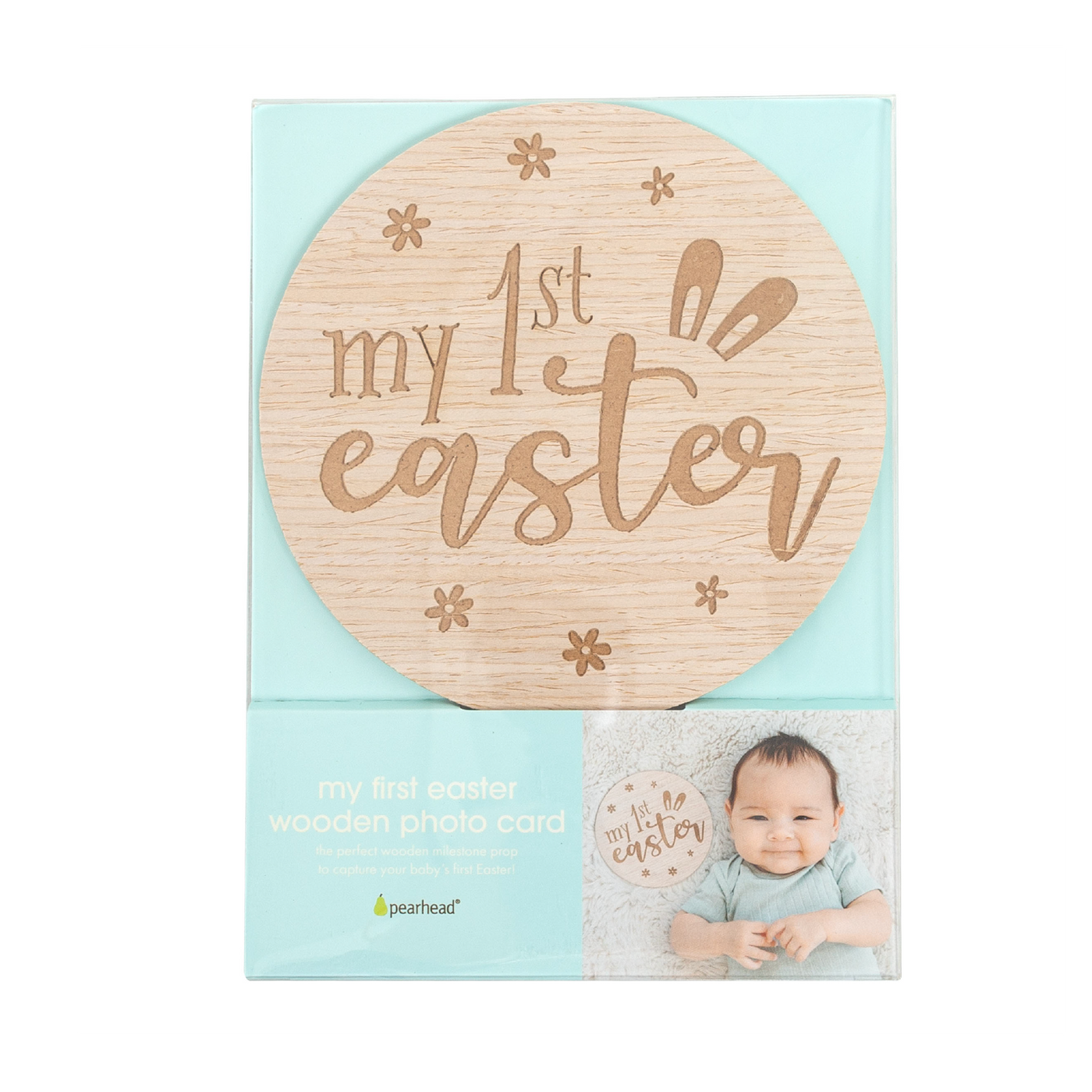 my first easter wooden photo card