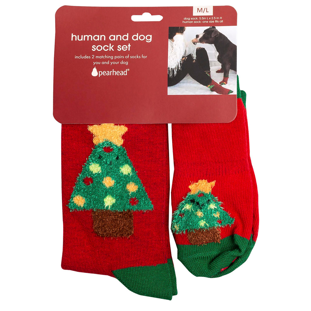 human and dog sock set Pearhead